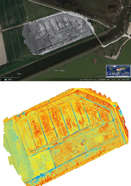 Rilevazioni aeree per la mappatura degli accumuli d'acqua